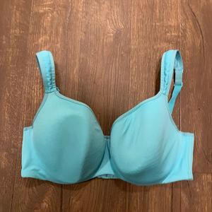 Cacique teal full coverage lightly lined 38DD bra